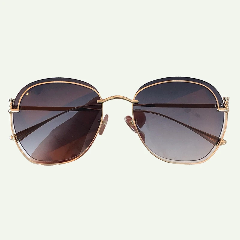 No.2 sunglasses Круглые солнцезащитные очки зеркало Женская винтажная, брендовая, дизайнерская Для женщин Для мужчин металлические солнцезащитные очки оправа gafas de sol hombre - Цвет линз: No.2 sunglasses
