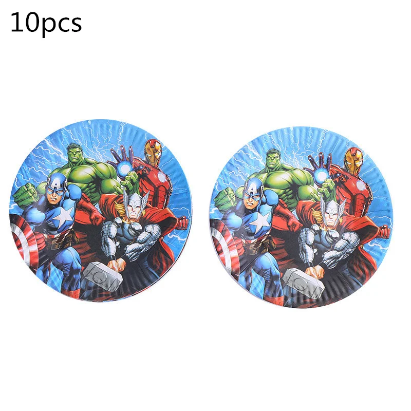 

Superhero Avengers Birthday Party Decorations Kids Baby Shower Disposable Tableware Cups Tablecloth Plate Event Party Supplies