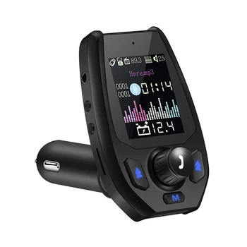 

Bluetooth 5.0 5V3.1A FM Transmitter Bluetooth Adapter Battery Voltage Double USB charger with Voice Prompts Modulator NEW 2019