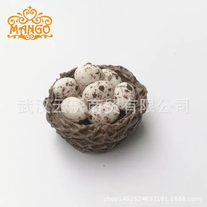 12 точек Кукольный дом DIY Домик в лесу Аксессуары для мини-мебели еда модель гнездо яйцо модель Птичье гнездо