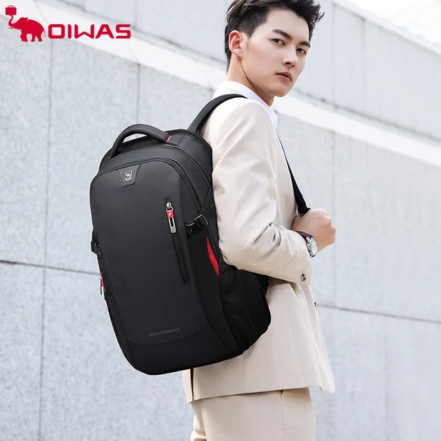 OIWAS School Bags 14 Inch Laptop Backpacks Waterproof Nylon 29L Casual Shoulder Bagpack Travel Teenage Men