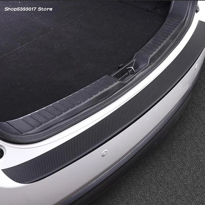

Car Rearguards PU Carbon Fiber Leather Rear Bumper Trunk Fender Sill Plate Protector Guard For Mazda CX5 CX-5 2017 2018 2019