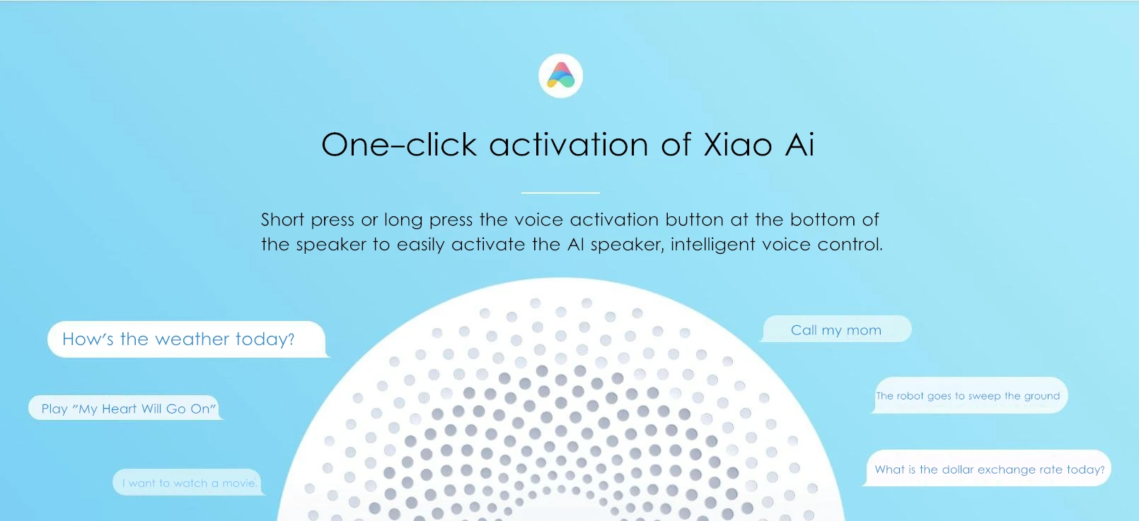 Xiaomi AI Portable Version Wireless bluetooth Speaker Smart Voice Control Handsfree Bass Speaker