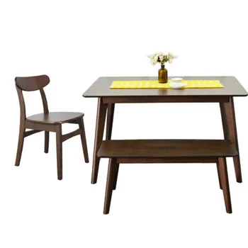 

Imported solid wood dining chair walnut color restaurant chair nordic minimalist dining chair home backrest butterfly