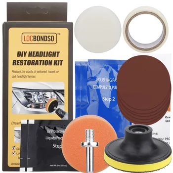 

48pcs/Set Car Headlight Restoration Kit Polish Headlamp Brightener DIY For Auto Head Lamp Lenses Deep Clean Head Light Paste