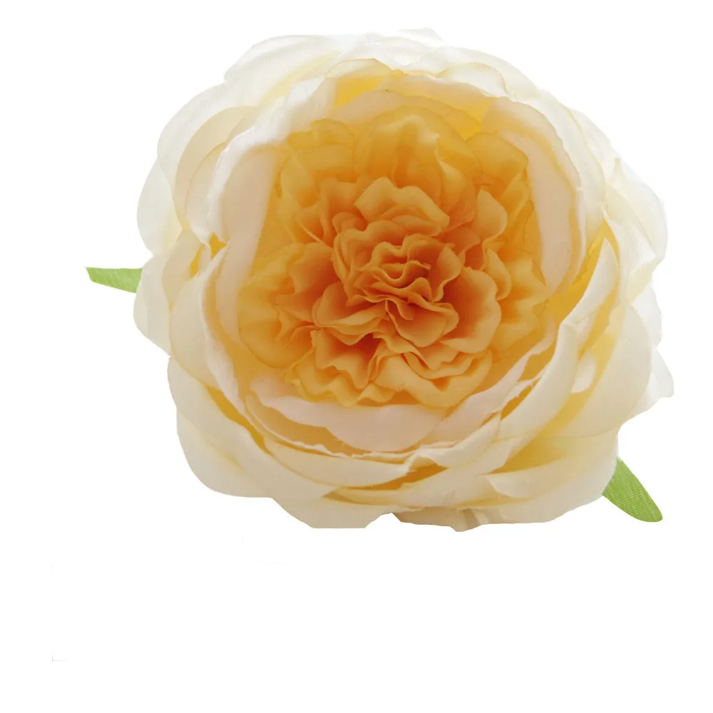Шампанское Новинка, 5 шт., 12 см, искусственные пионы, Шелковая Роза Остина, цветочные головки, декор для свадьбы, Рождества, дома, скрапбукинг, ремесло, сделай сам, подарки - Цвет: Шампанское