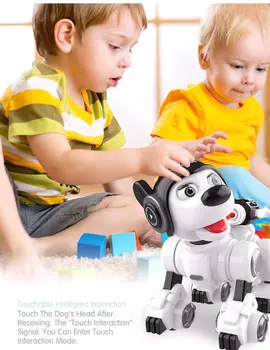 

Smart Robot Dog Intelligent Programming Remote Control Dog Touch Induction Singing Dancing Launch Soft Bomb Intelligent RC Toy