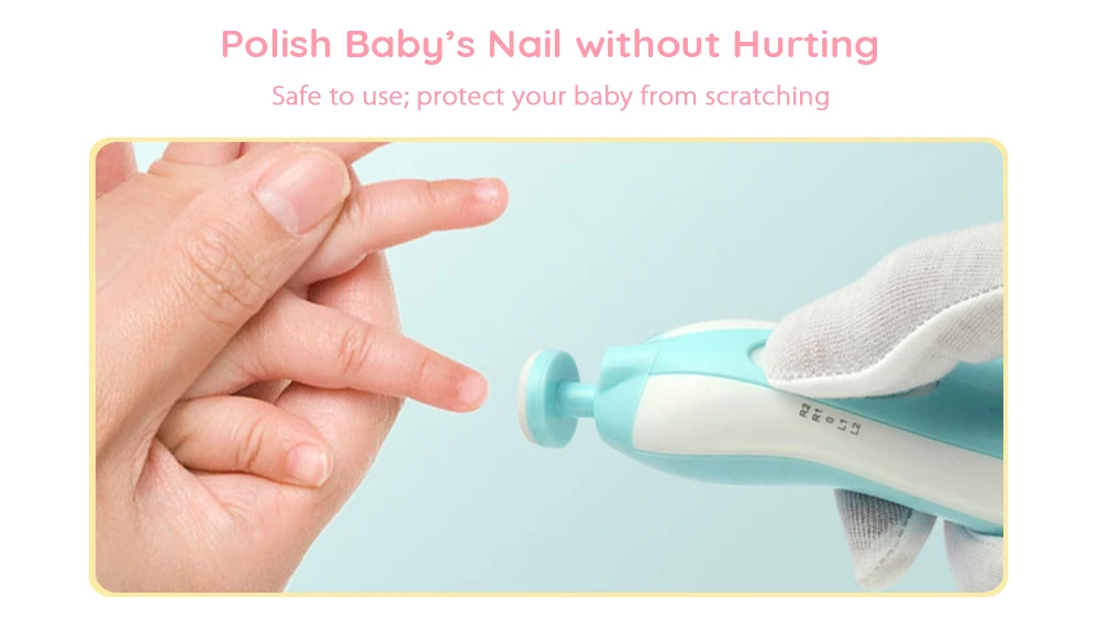  6-in-1 Baby Nail File for Toes and Fingernails Electric Manicure Set