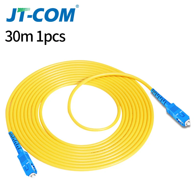 10 шт. 3 м SC-SC волоконно-оптический патч-корд SC/UPC SM SX 2,0mm 9/125um FTTH волоконно-оптических кабелей одномодовый оптический перемычка косичка - Цвет: 30m 1pcs