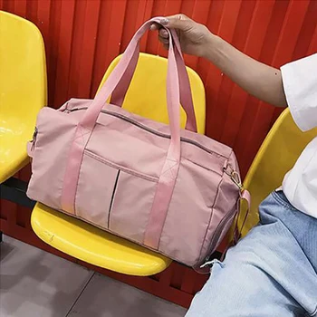 

Sports Gym Bags Women Training Fitness Travel Handbag Yoga Mat Sport Bag With Shoes Compartment New Outdoor Waterproof