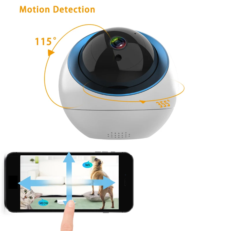 Ip-камера наблюдения с автоматическим отслеживанием 1080 P, монитор безопасности, WiFi, беспроводная мини умная сигнализация, камера видеонаблюдения для помещений YCC365