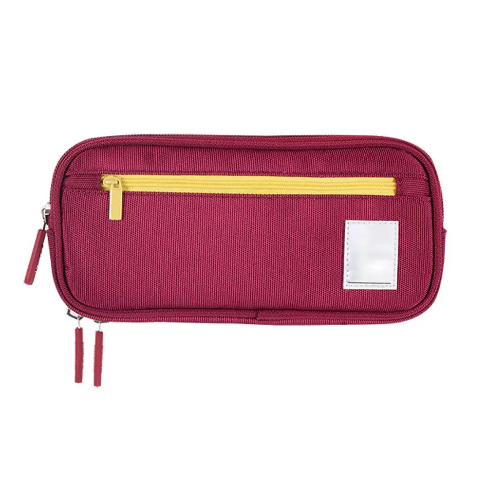 Пеналы большой емкости нейлоновые двухслойные многофункциональные студенческие ручки-сумки для начальной средней школы канцелярская коробка 10