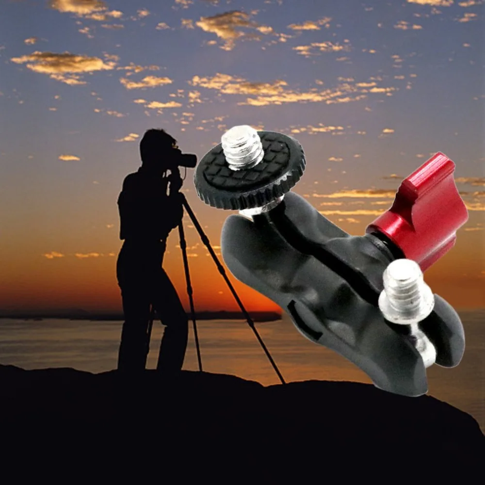 Волшебный 1/" зажим двойной шаровой головкой кронштейн адаптер для DSLR камеры ЖК-монитор