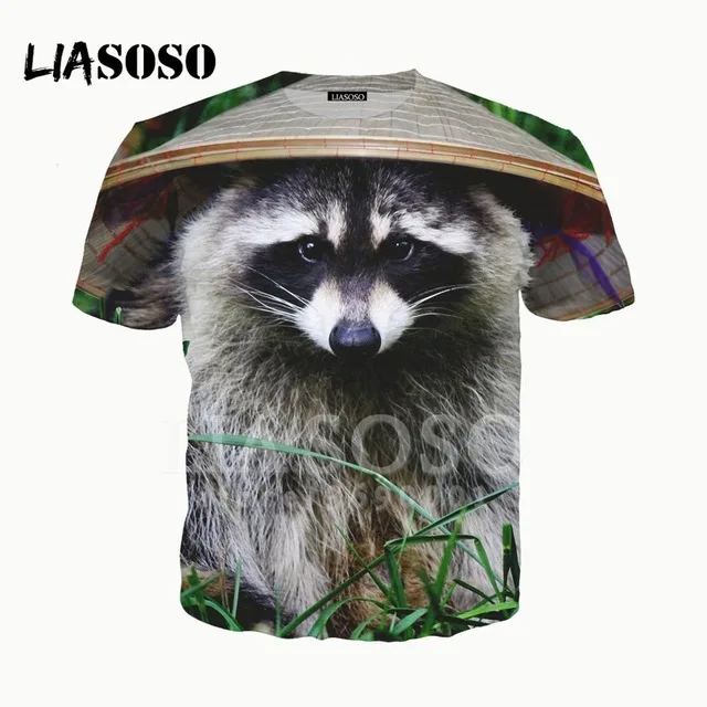 

LX 3d print 2019 NEW Women Men t shirts Cute Animals Raccoon Procyon lotor Tshirt Summer T-shirt Hip Hop Pullover Short Sleeve