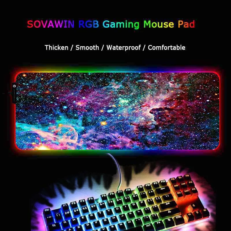 XGZ пространство RGB коврик для мыши игровой коврик для мыши большой компьютерный коврик для мыши геймер XXL коврик для мыши светодиодный коврик с подсветкой Mause коврик для клавиатуры Настольный коврик