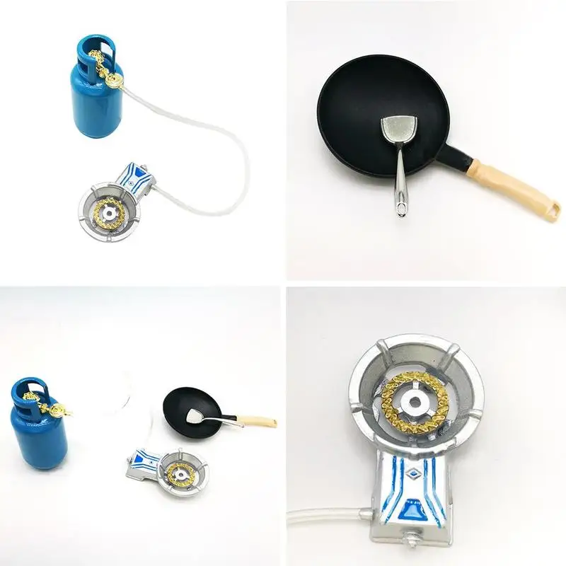 Dongzhur 1:12 DIY Кукольный дом аксессуары моделирование может установить модель кухня игрушка модель 4 шт набор аксессуаров