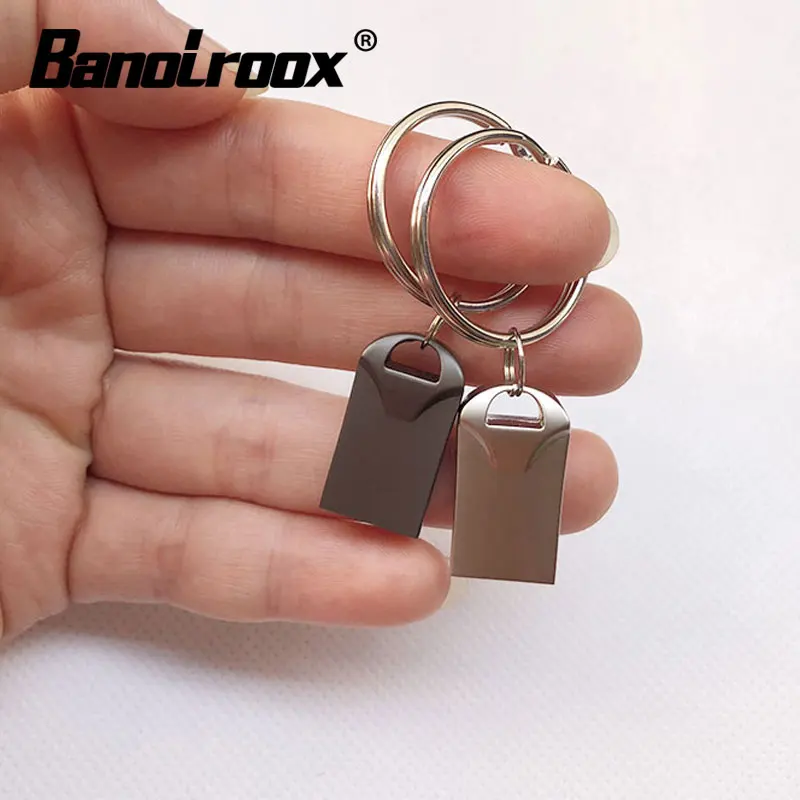 Banolroox Mini USB флэш накопитель металлический Флешка 8 ГБ 16 32 64 Гб 128 брелок флеш флешка