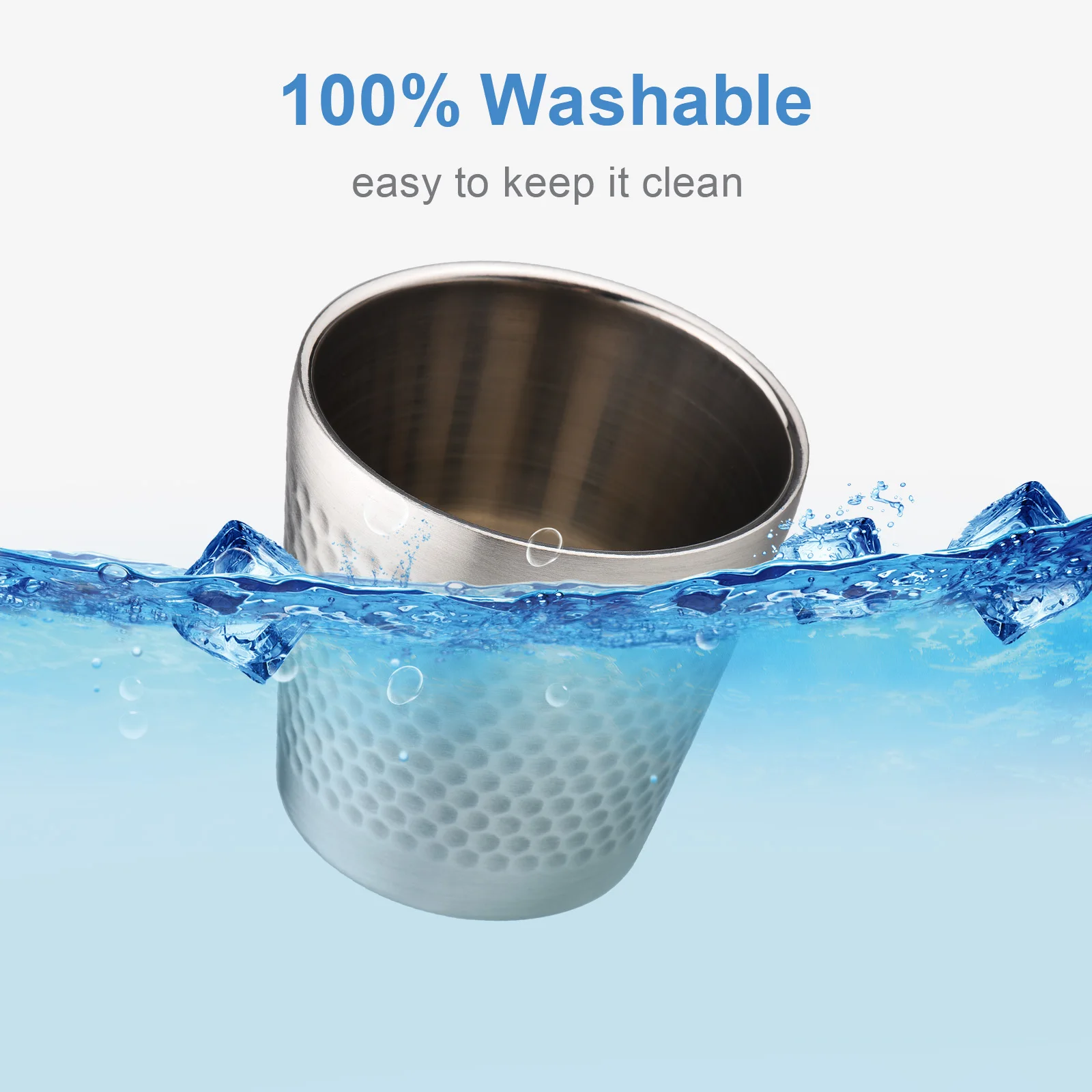 Stainless Steel Soap Cup Mini Glass 260Ml