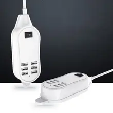 25 Вт/5А 6 usb портов для настольного телефона зарядное устройство сетевой адаптер для мобильного телефона планшета huawei xiaomi redmi