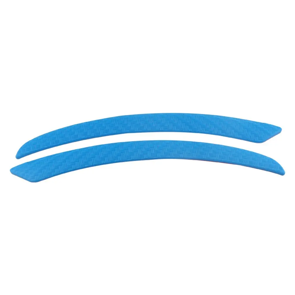 Blue Полоски из углеродного волокна для защиты двери автомобиля, бампер, защита от царапин, угловая защитная крышка, универсальные наклейки, наклейки - Цвет: Blue