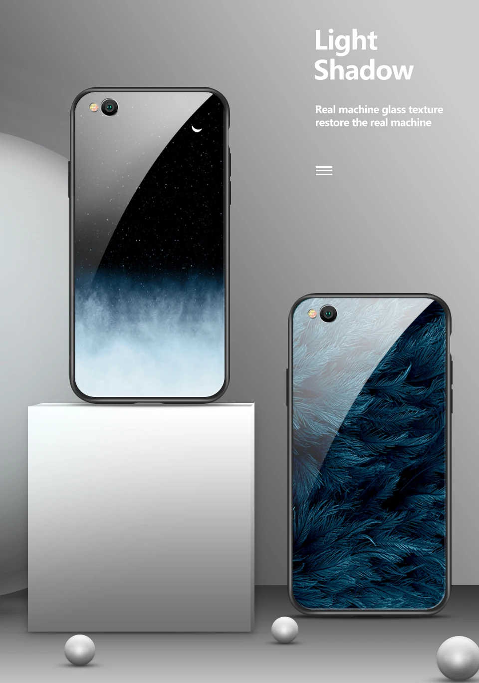 Для Xiaomi Redmi S2/Y2 модный ударопрочный чехол для телефона из закаленного стекла для Redmi Go Роскошный Жесткий чехол с мягким краем