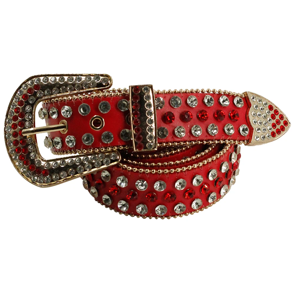 Luxury Women Rhinestones Pu Leather 
