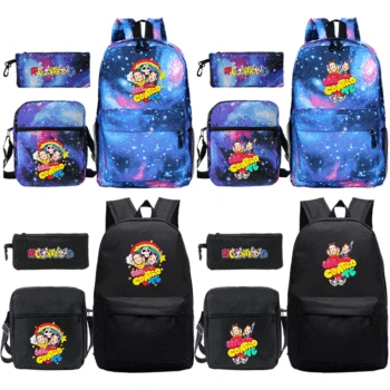 

Me Contro Te 3 Pcs / Set Backpack School Bags for Girls Boys Laptop Travel Backpack Women Backpacks Shoulder Bags Pencil Bag