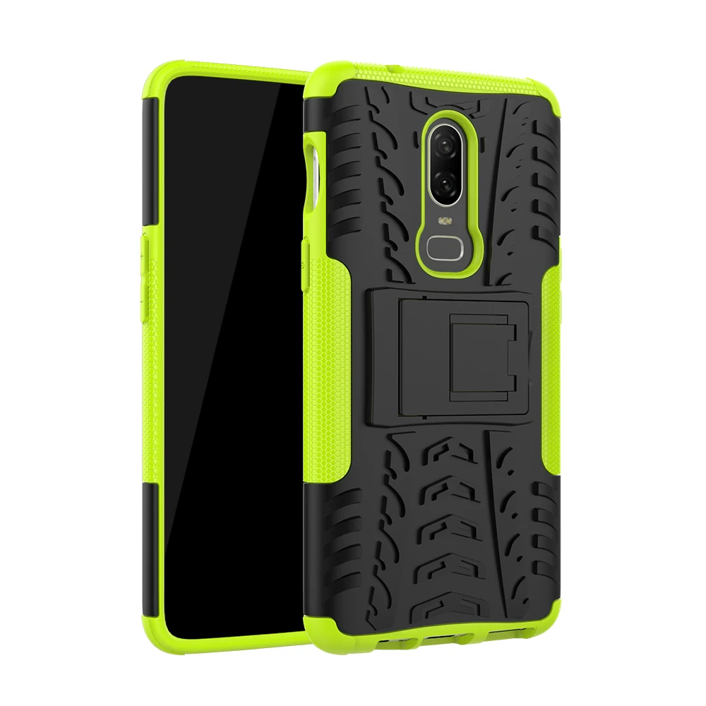 cellphone pouch Defender Stand TPU PC Shockproof Protective Silicone Plastic Armor Hard Cover Phone Case For One Plus 8T 8 6 5T 6T 7 7T Pro Nord mobile flip cover Cases & Covers