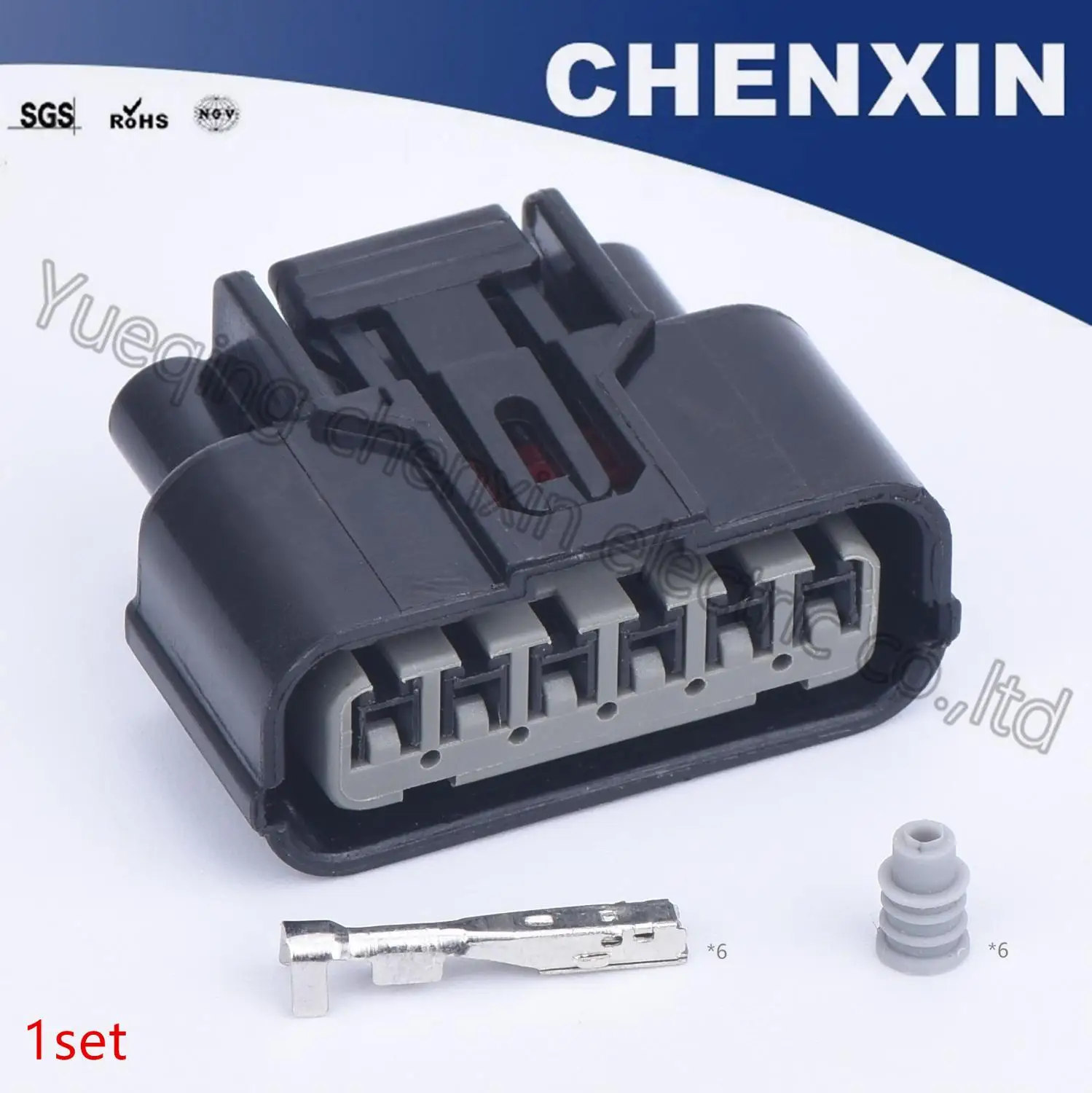 

Black 6 pin car waterproof auto connector Automobile plug 1.2 female LED driver headlight plug 6189-1012