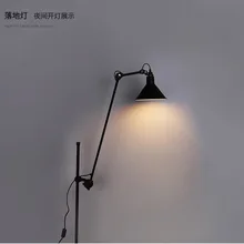 Replica Design black Floor Lamp/light Mantis arm Floor standing Lamp black color Loft Industrial bedroom decor Standing Lamp