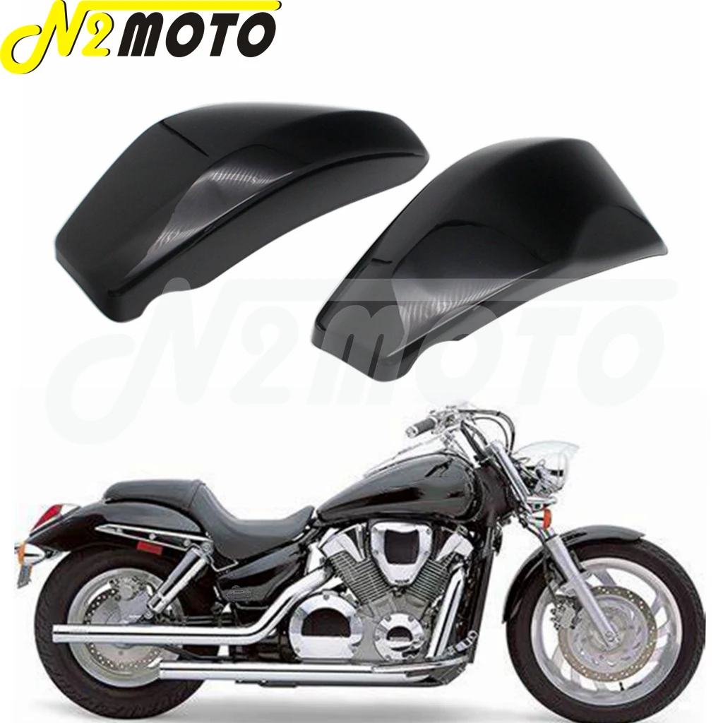 Черные чехлы из АБС пластика для левой и правой батареи мотоцикла Honda VTX 1300 R/Retro