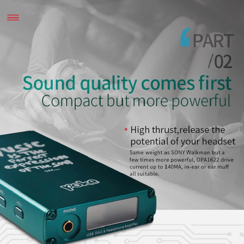XDUOO XD10 Portable HIFI Audio Pocket DAC AMP full featured Headphone Amplifier DSD256 AK4490 DXD PMC Fagship Audiophile
