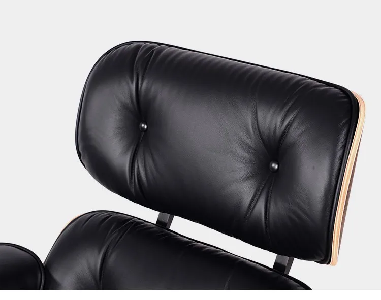 Classic Lounge Chair with Ottoman, Real Leather Swivel Sofa Furniture for Living Room Hotel, Home Office Desk Chairs
