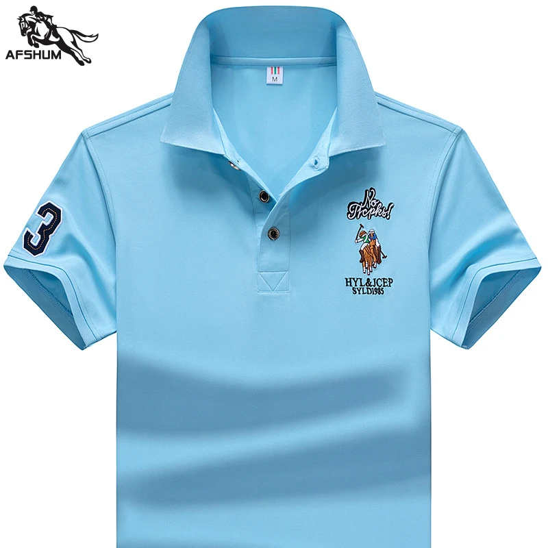 

polo shirt men summer New mens short sleeve polo shirt synthetic fiber embroidery top men's casual Business polo shirt 4XL 733