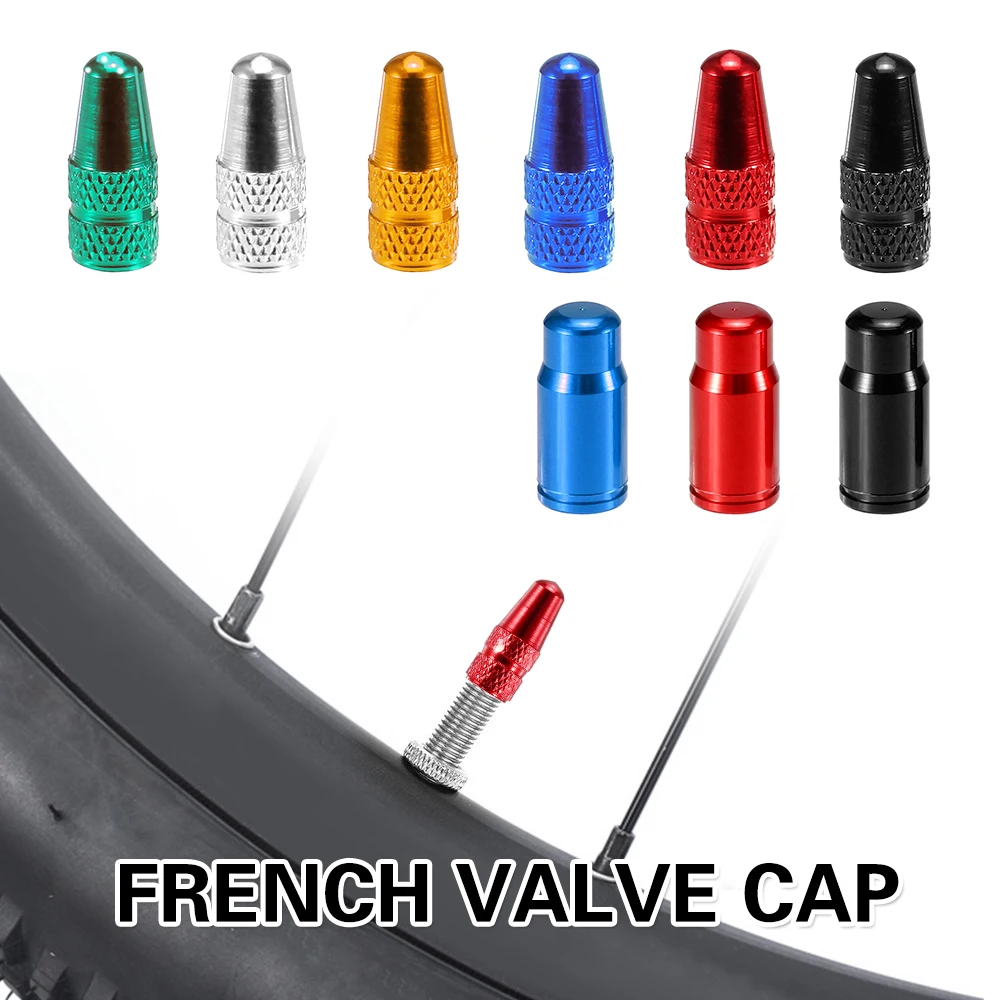 Pack of 6 TOMALL Bicycle Tire Valve Caps French Wheel Dust Covers Bike Valve Caps Black 