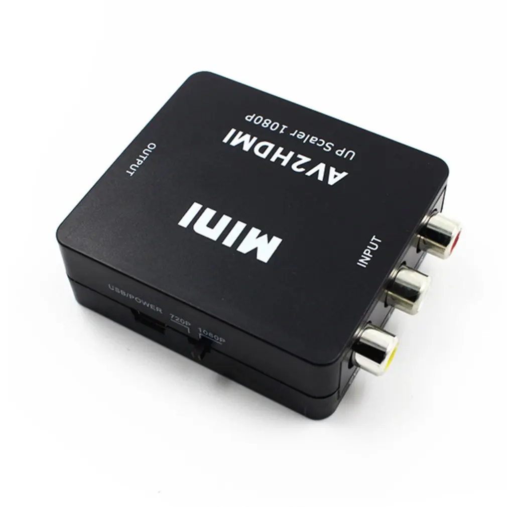 HDMI К AV скейлер адаптер HD видео конвертер коробка HDMI к RCA AV/CVSB L/R видео 1080P HDMI2AV Поддержка NTSC PAL