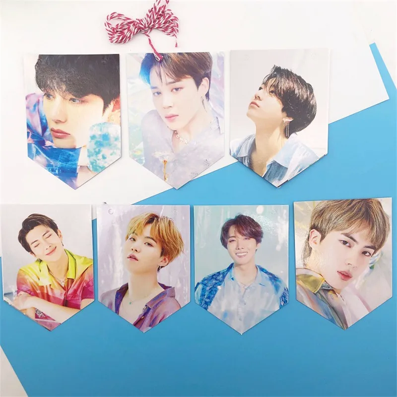 KPOP Bangtan Boys Got7 двухсторонний настенный баннер ЛОМО карта вызова мое имя карта душа Persona JUNG KOOK JIMIN JIN SUGA FH261
