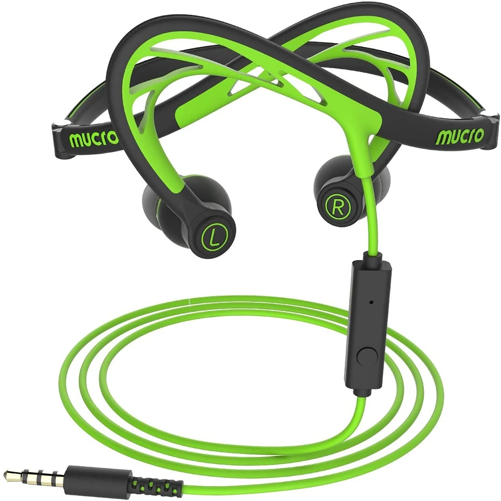 Haweel-wired Running Sports Headphones Dobrável Noite Neckband In-ear Stereo Workout Earphones Projetado para Jogging Gym Headsets - Image 5