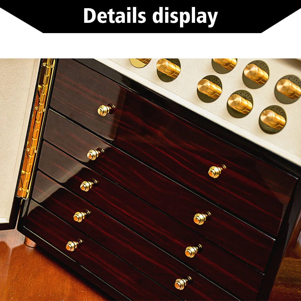 Automatic Watch Winder Wood Cabinet 12 watches and Jewelry display case Luxury Storage Armoire