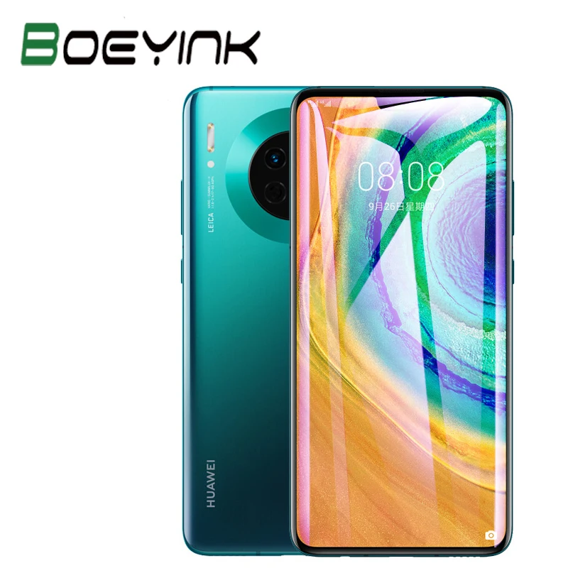 Изогнутое закаленное стекло с полным покрытием клея для Huawei Mate 30 20 Pro полное