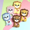1Pcs Silicone Teething Beads Lion Cartoon Shape Baby Teethers Food Grade Teething Toys Diy Pacifier Clips Chains 3