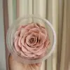 7-8CM/3pcs,Grade A Preserved large Rose head,Eternal Rose for Wedding home decoration accessories,Glass cover vase materials ► Photo 3/6