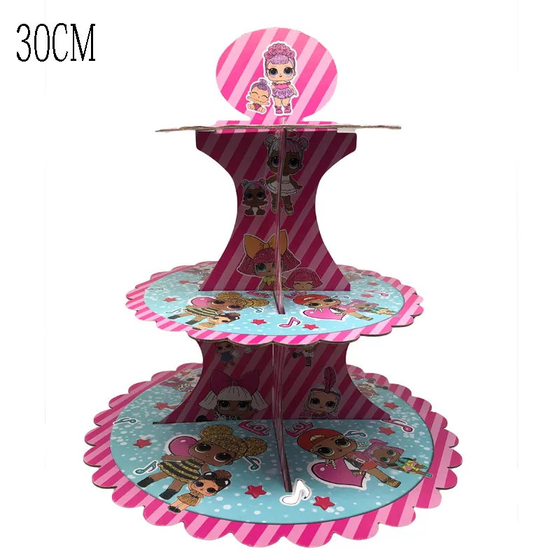 

LOL Surprise Dolls Original Happy Birthday Party Decorations Lol Dolls Theme Birthday Decoration Cake Stand 30CM Toys for Girls