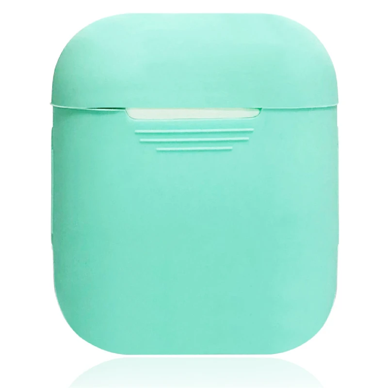 Mint-colour Briame ТПУ силиконовый Bluetooth беспроводной чехол для наушников для AirPods защитный чехол Аксессуары для Apple Airpod зарядная коробка - Цвет: Mint-colour