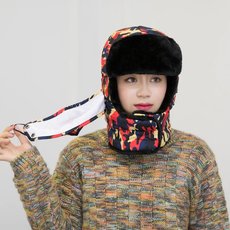 Камуфляжная шапка Lei Feng с рисунком, зимняя Лыжная шапка с хлопковой подкладкой, сохраняющая тепло, детские шляпы, дышащие, Valve1