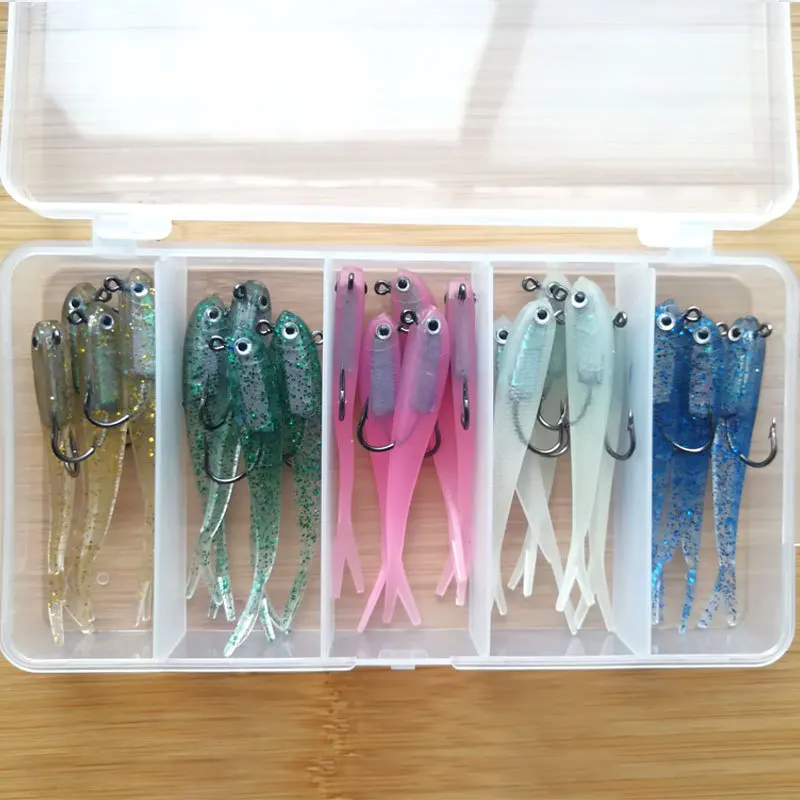 

Submerged Catfish Lead Fish Head Small Rainbowfish Software Lead Fish 25 Article Set Lure Model Soft Bait with Hook Lead Plating
