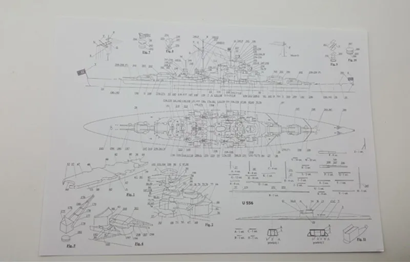 German Battleship Bismarck 1:400 DIY 3D Paper Card Model Building Sets Construction Toys Educational Toys Military Model