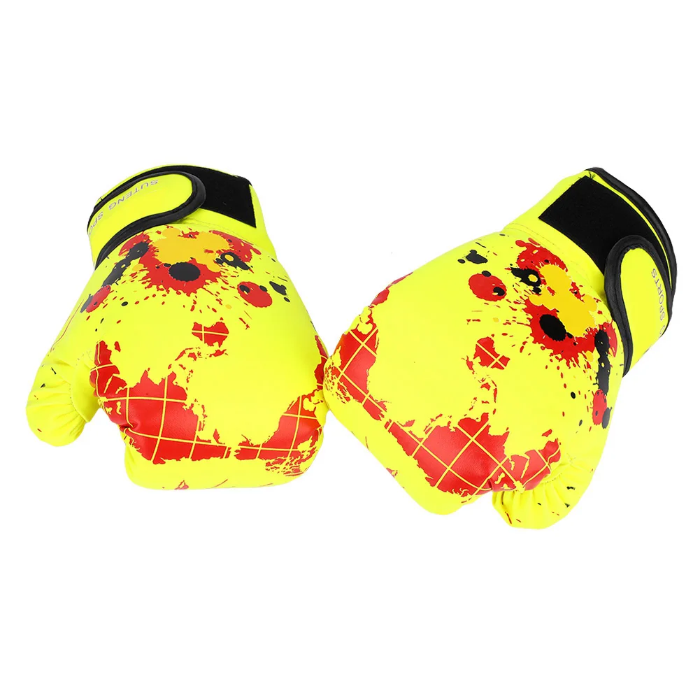 Child Boxing Gloves Kids Professional Training Fighting Gloves Muay Thai Sparring Punching Kickboxing Breathable PU Gloves