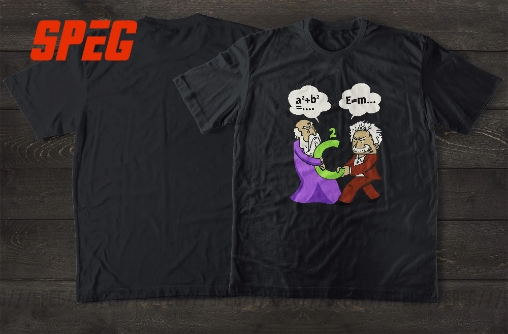 Skup Nauka laboratorium pitagoras walki Einstein koszulki z krótkim koszulki z rękawami koszula 100% bawełniane męskie koszulki z dekoltem w kształcie litery \