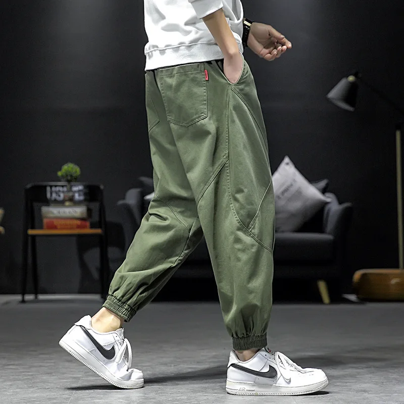 

2020 Japanese-style Interior Large Size Joint Beam Leg Washing Capri Pants M-5x Hk20117-p50